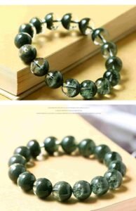 Top Grade Natural Green Ghost Crystal Lucky Bracelet
