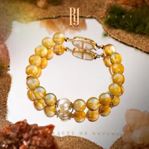 RUYE – Golden Grace | Anderson Crystal & Pearl Bracelet for Women