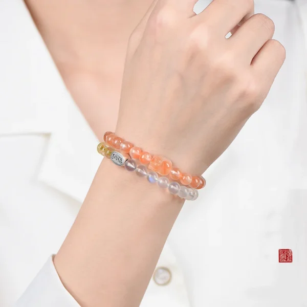 Woman Wearing Fire Earth Metal Feng Shui Bracelet