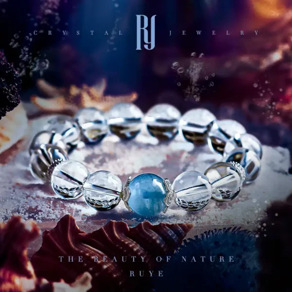 RUYE Ocean Light Bracelet – Aquamarine Main Stone