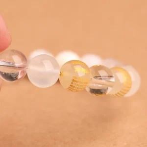 White crystal heart sutra Bracelet