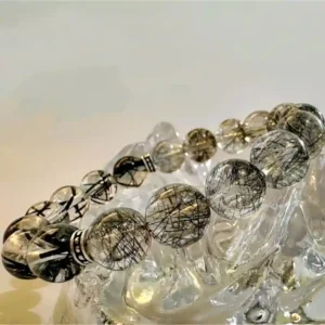 Shadow Luck – Black Rutile Quartz Wealth Bracelet