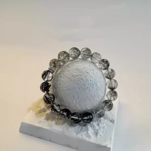 Shadow Luck – Black Rutile Quartz Wealth Bracelet