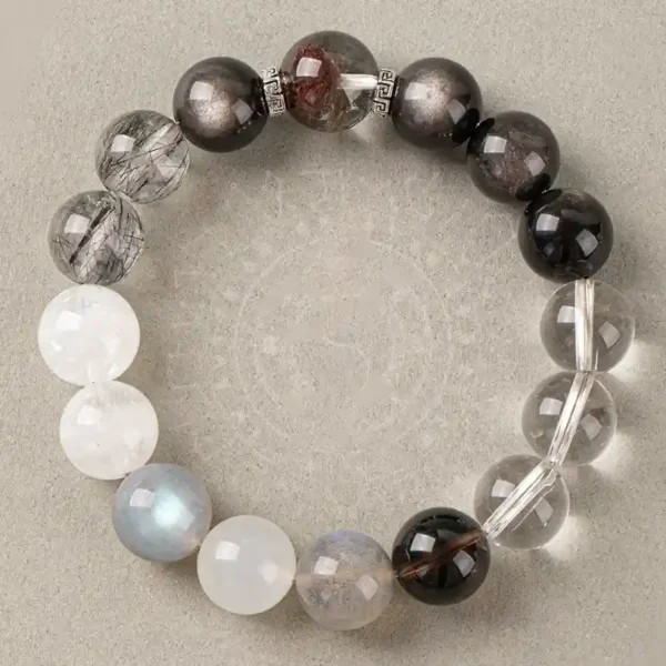 Gray Moonstone bead for intuition and calmness
