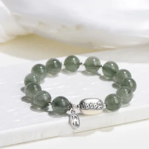 Fortune Whisper – Green Rutilated Quartz Bracelet