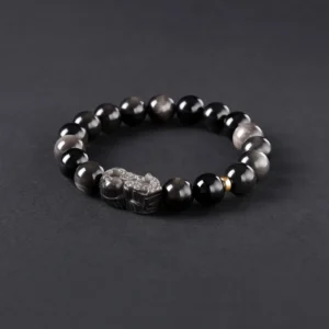 Twin Guardians – Obsidian Pixiu Couple Bracelets
