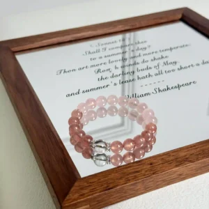 Strawberry Quartz & Rose Quartz – Sweet Harmony Love Energy Bracelet