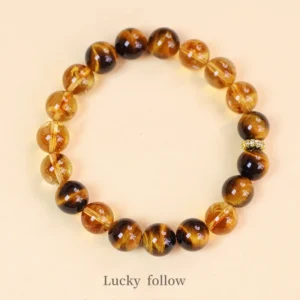 Golden Ground – Tiger Eye & Yellow Tower Crystal Bracelet