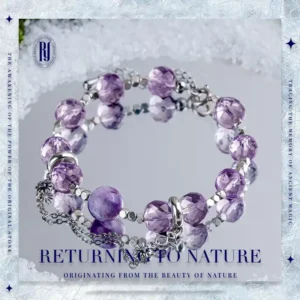 RUYE – Moonlight Wisteria | Amethyst & Purple Jade Crystal Handmade Spiritual Bracelet