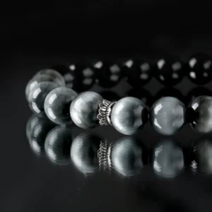 Yin Yang Eyes – Hawk Eye & Moonstone Bracelet