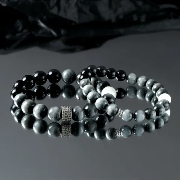 Matching couple energy bracelets in Yin Radiance style