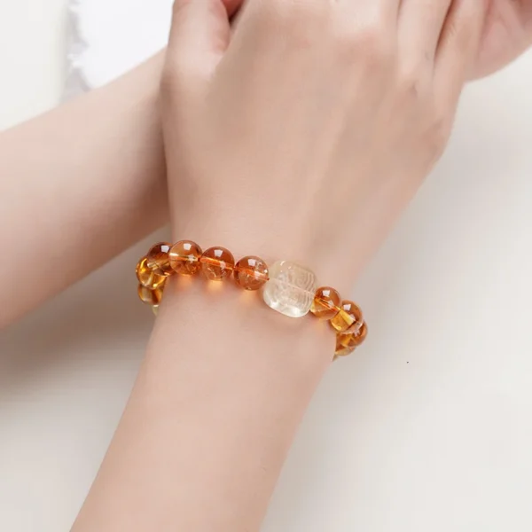 Hand Display of Citrine Tiger Eye Wealth Bracelet