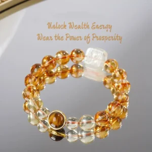 Zakir Wealth – Golden Citrine Carved Bracelet