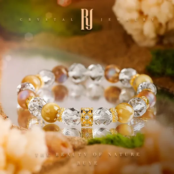 RUYE Crystal Bracelet – Golden Veil Main Visual