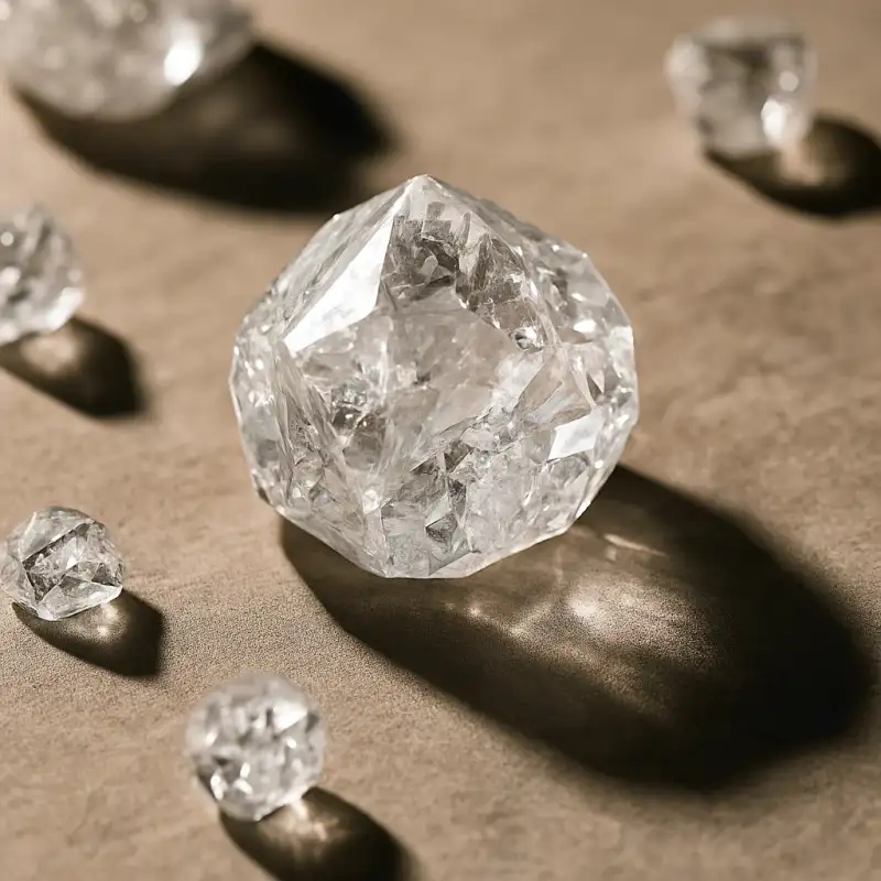 Raw clear quartz crystal representing the April birthstone, symbolizing clarity and strength