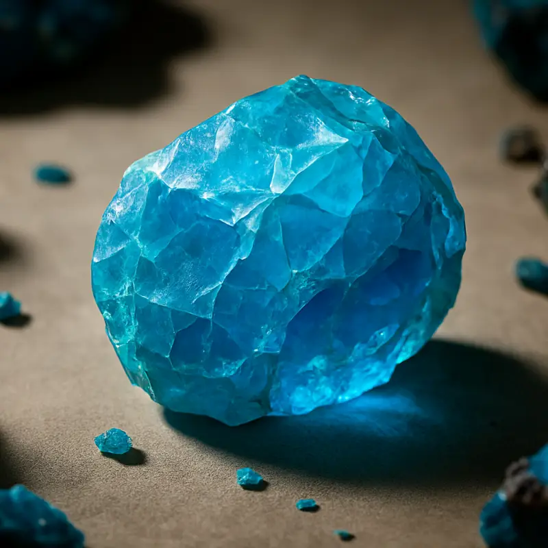 Raw blue topaz crystal gemstone, December birthstone for energy healing jewelry