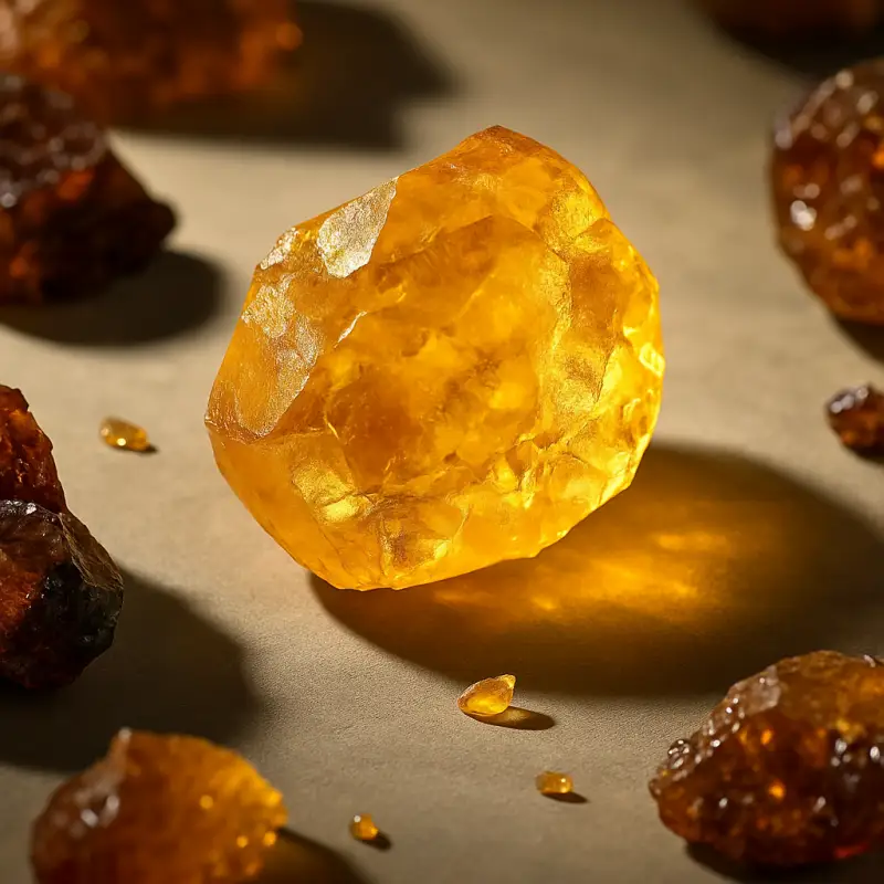 A raw golden-yellow citrine crystal representing the November birthstone, known for attracting wealth, joy, and healing energy.